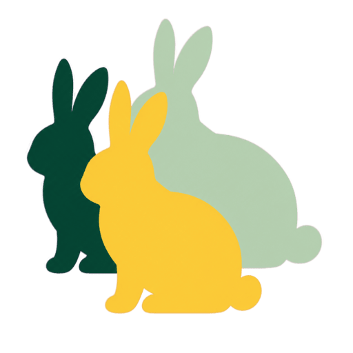 3 bunny silhouttes